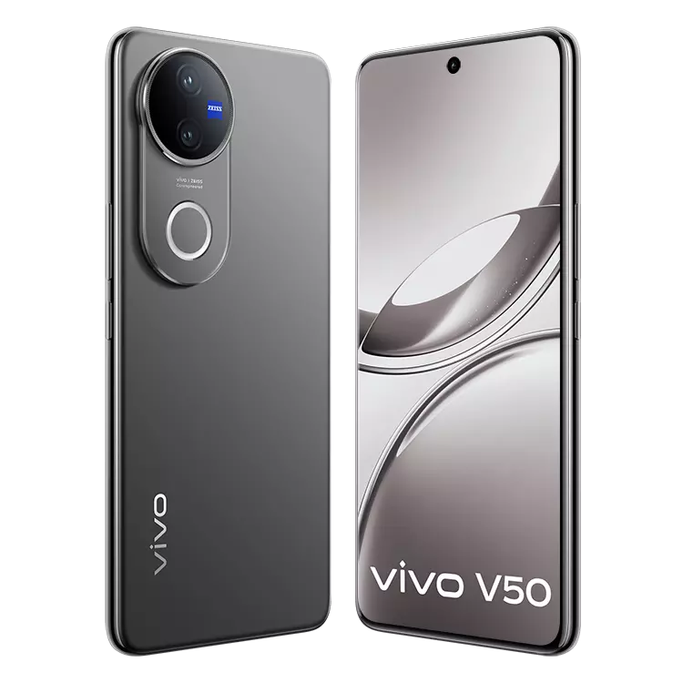 Vivo V50 5G 7 vivo-v50-5g-titanium-grey-back-front inclined