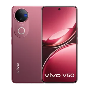 vivo-v50-5g-rose red front backproduct image