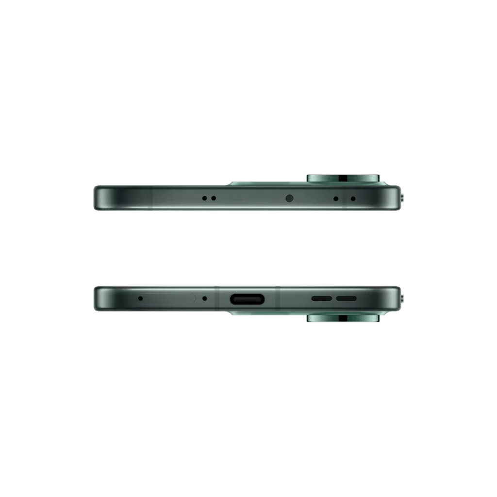 Oppo Reno 14 5G (8GB/256GB and 12GB/256GB) โ Ganesh Chaturthi Special Edition 12 Oppo Reno 14 5G Forest green top and bottom view