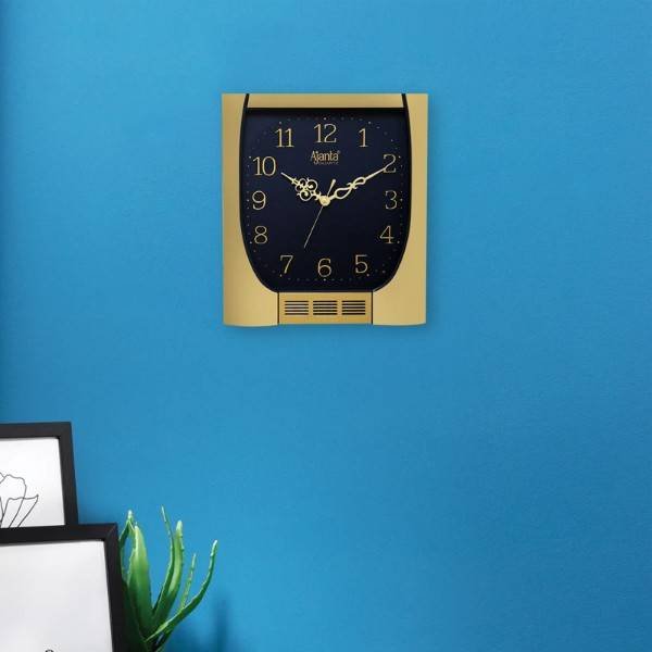 Ajanta Wall Clock – Classic Musical Quartz Wall Clock – Plain Musical Clock – 637 5 Wall Clock – Classic Musical Quartz Wall Clock – Plain Musical Clock – 637 – golden