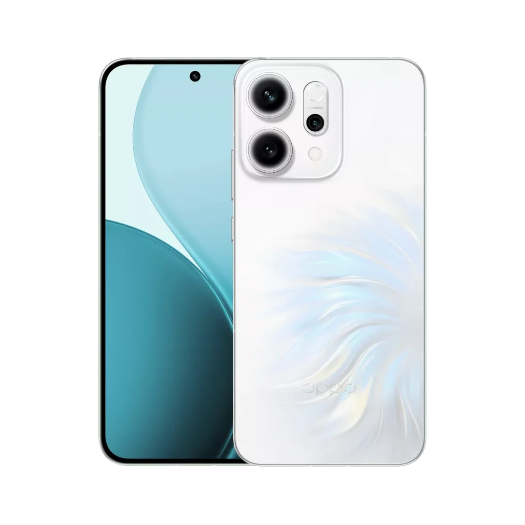 Oppo Reno 14 5G (8GB/256GB and 12GB/256GB) โ Ganesh Chaturthi Special Edition 2 Oppo Reno 14 5G Pearl White