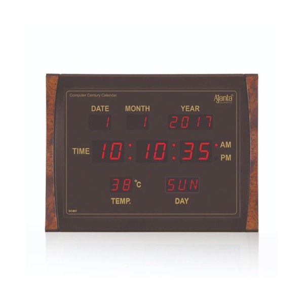 Ajanta Digital Calendar Wall Clock -DC 037 2 Ajanta-Digital-Calendar-Wall-Clock-DC-037-Brown