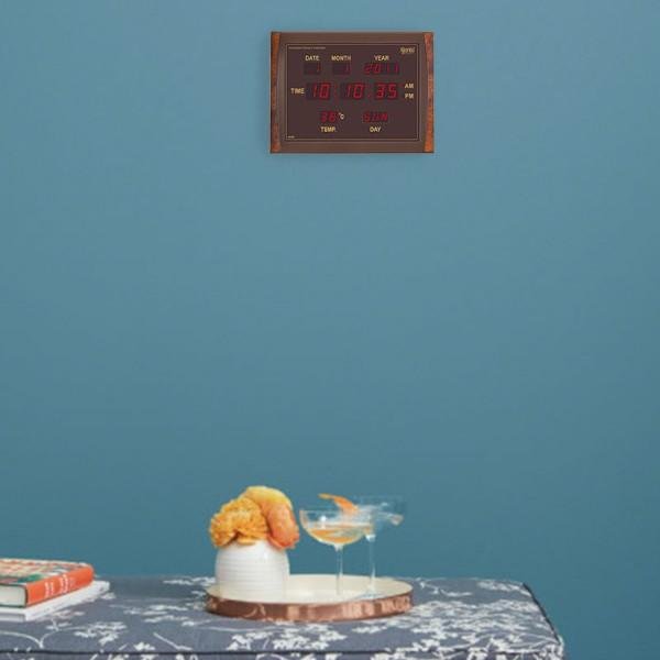 Ajanta Digital Calendar Wall Clock -DC 037 4 Ajanta-Digital-Calendar-Wall-Clock-DC-037-Matt-Brown