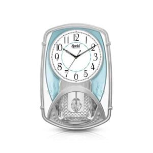 Ajanta-Wall-Clock-–-Classic-Musical-Pendulum-Quartz-Wall-Clock-–-Pendulum-Clock-with-Decorative-Daimonds-–-2027-Coral Green