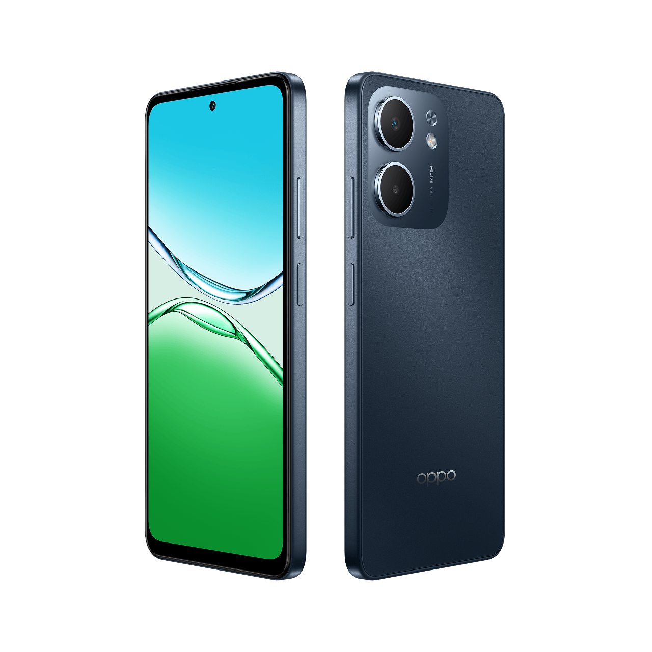 OPPO A5x 5G 12 OPPO A5x 5G Majestic Blue front back inclined