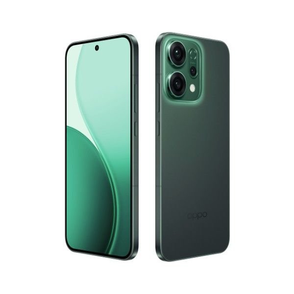 OPPO Reno14 5G 19 OPPO Reno 14 5G Forest Green front back inclined outword