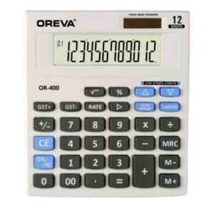 OREVA OR-400 Calculator 12-Digit Display with Check and Correct Function