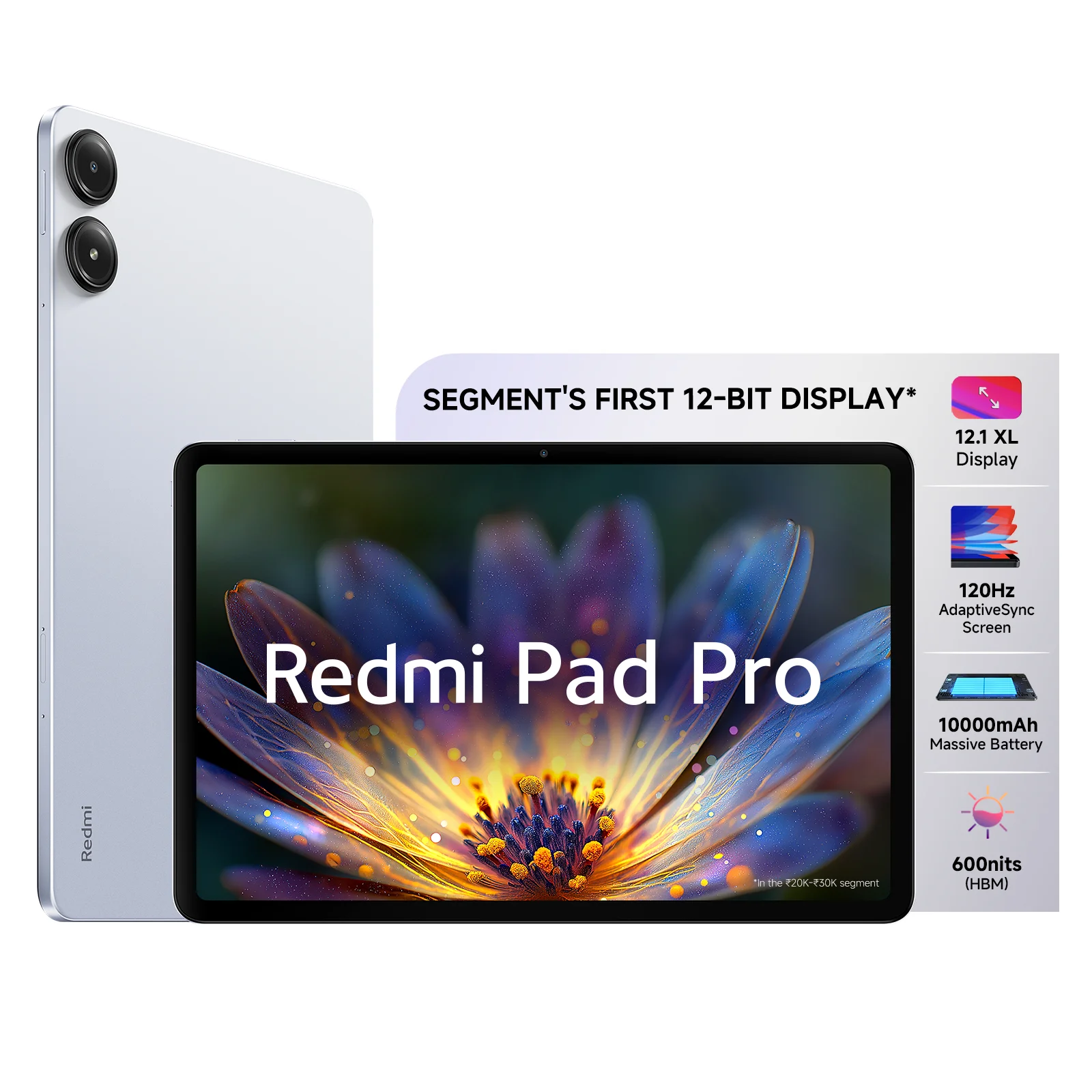 Redmi Pad Pro 5G 18 Redmi Pad Pro 5G Mist Blue Front Back