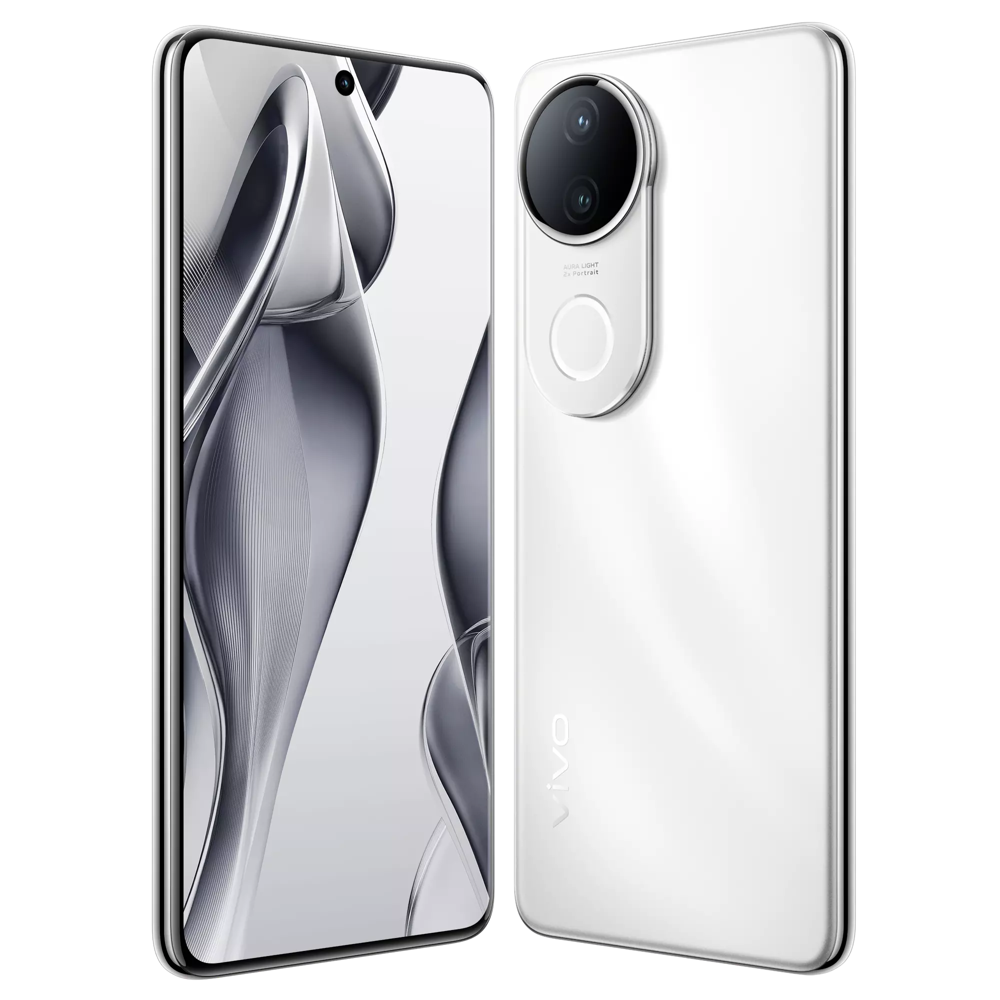 VIVO V50e 5G 6 VIVO V50e 5G Pearl White front back inclined 2