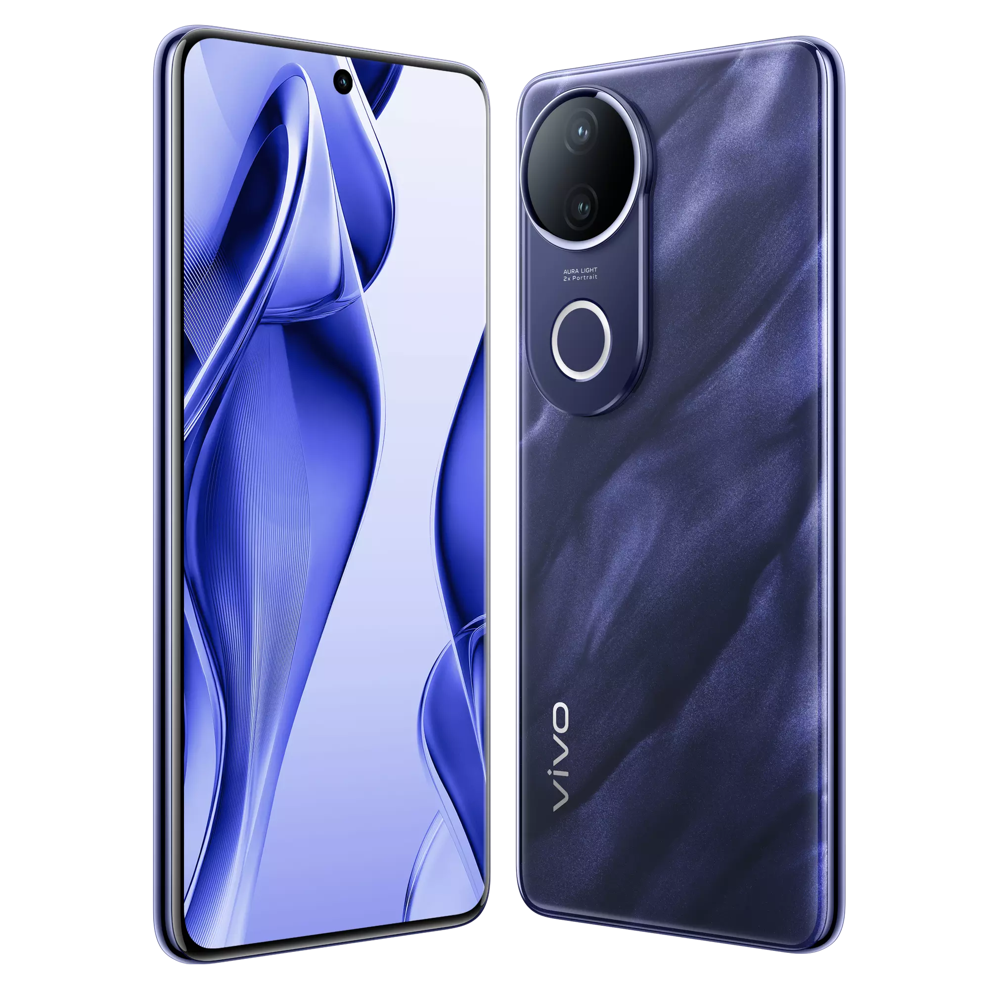 VIVO V50e 5G 17 VIVO V50e 5G Sapphire Blue front back inclined 2