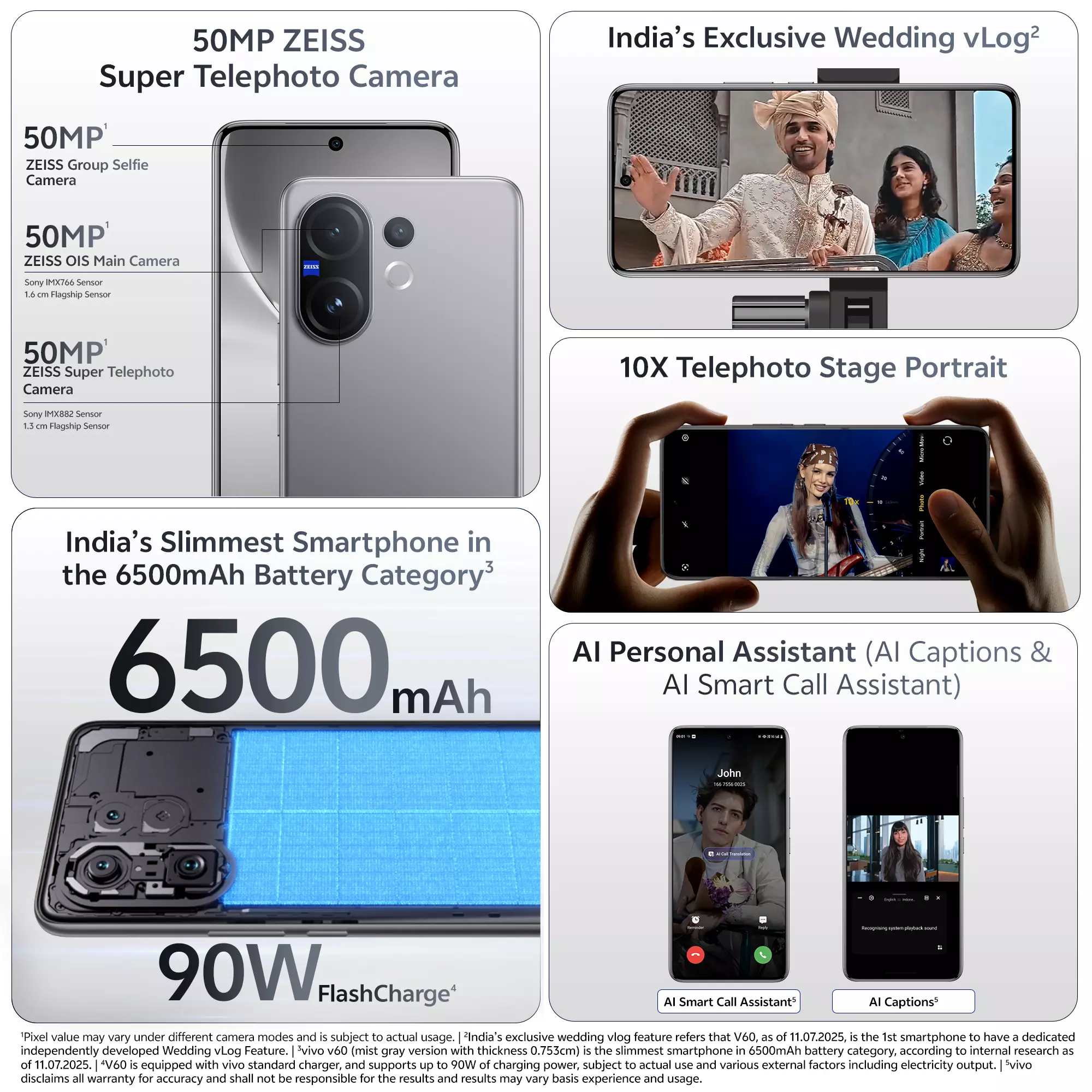 VIVO V60 5G 9 VIVO V60 5G Mist Gray Specifications