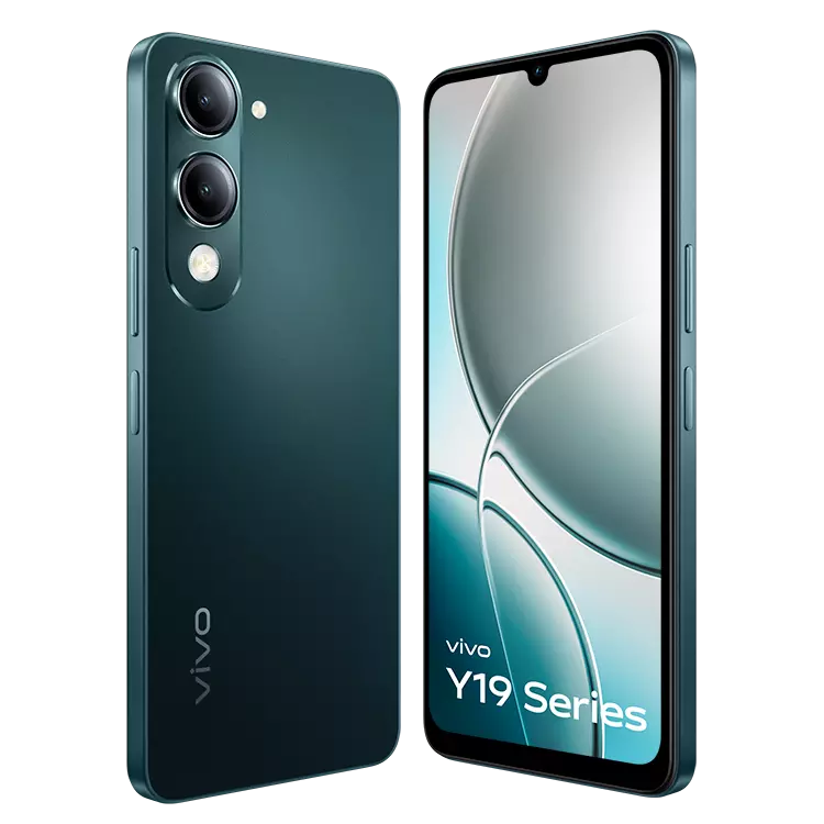 VIVO Y19e 7 VIVO Y19 5G Majestic Green Front Back Inclined