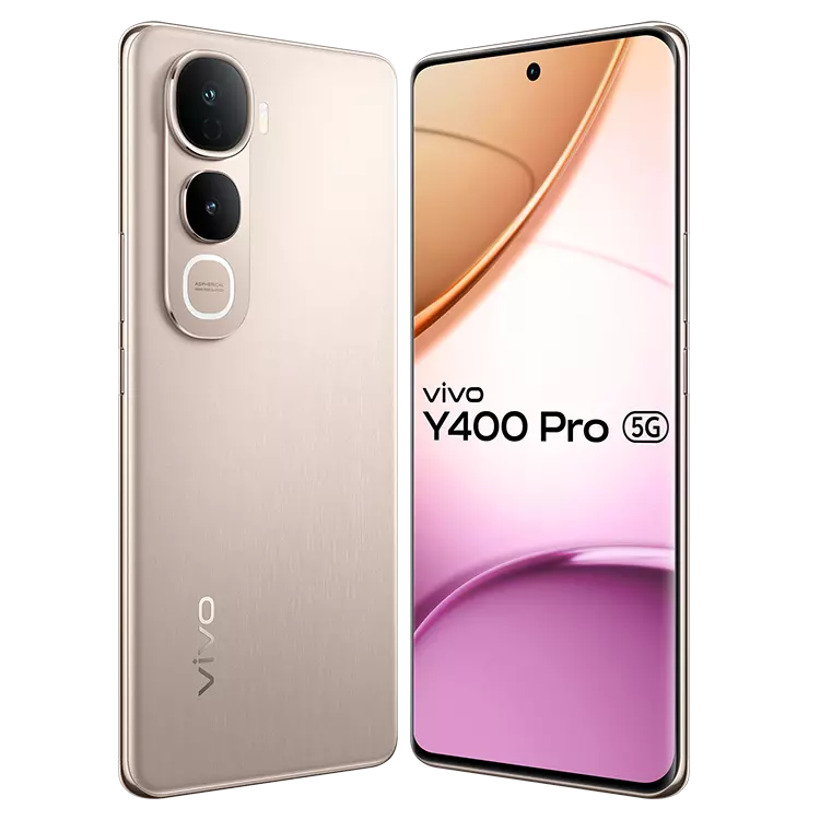 VIVO Y400 Pro 5G 10 VIVO Y400 Pro 5G Fest Gold Back front inclined