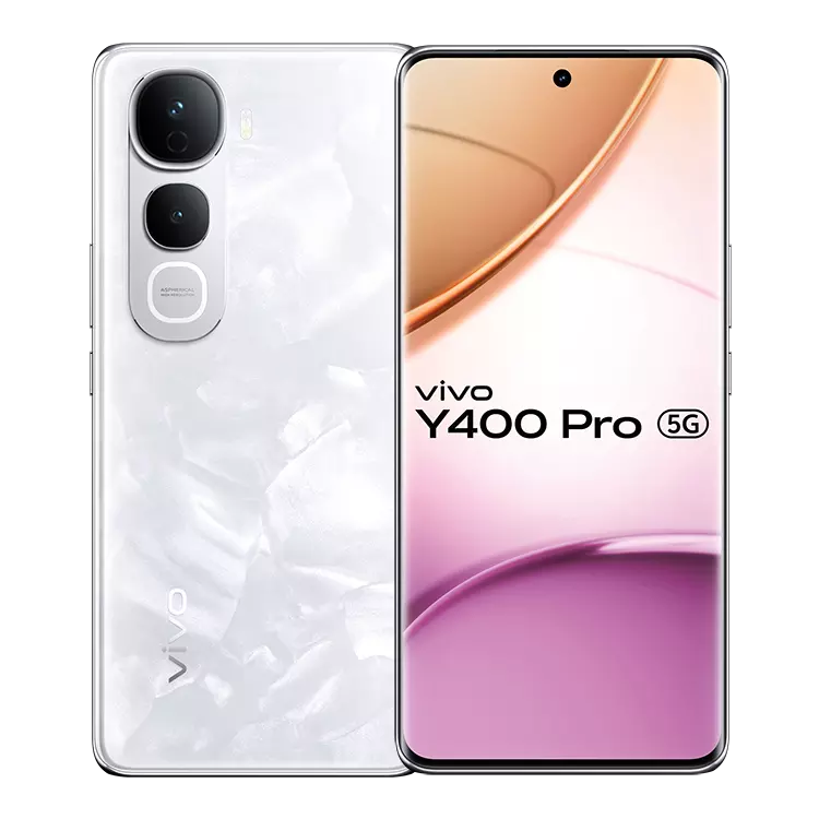 VIVO Y400 Pro 5G 1 VIVO Y400 Pro 5G Freestyle White front back
