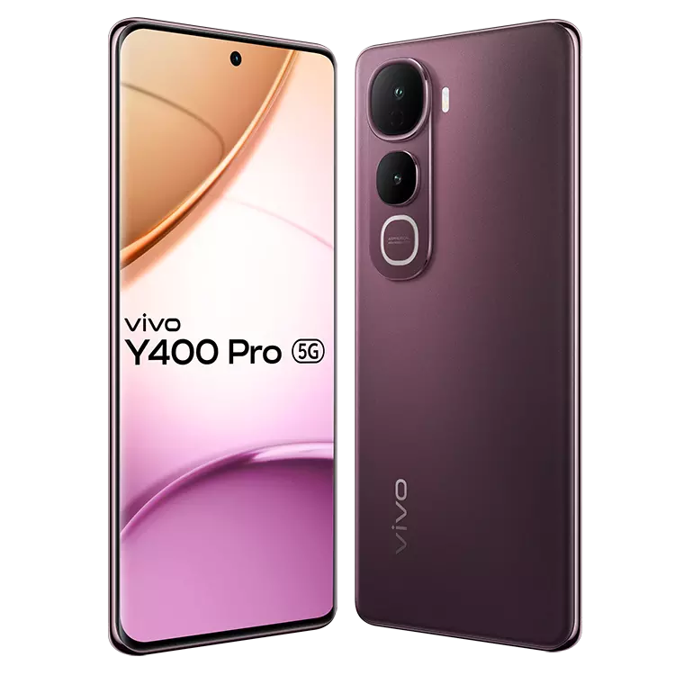 VIVO Y400 Pro 5G 21 VIVO Y400 Pro 5G Nebula Purple front back inclined2