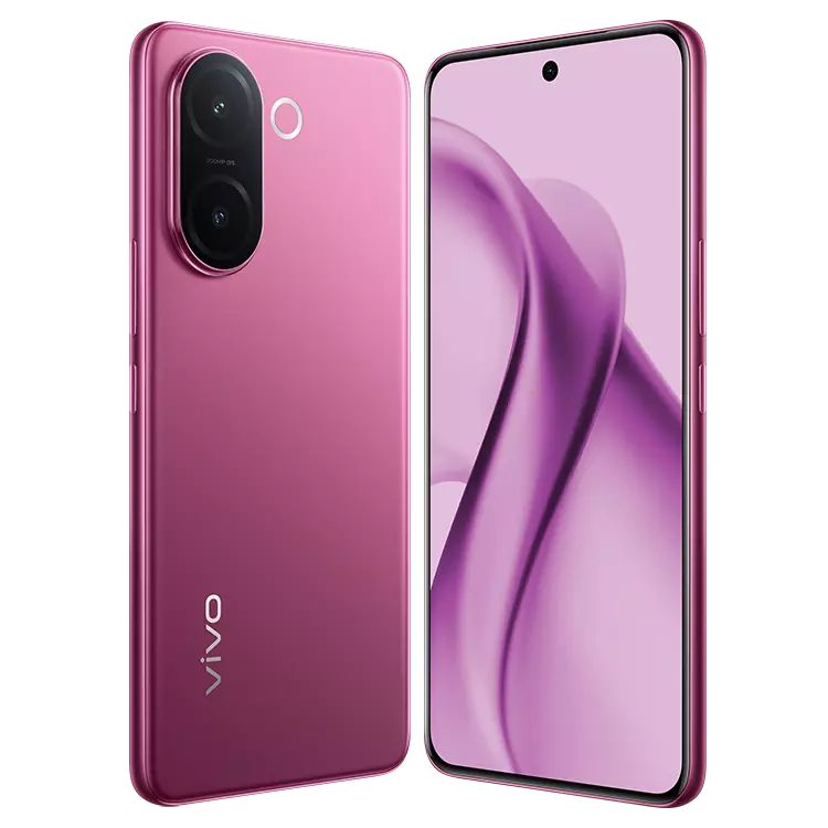vivo V60e 5G front back inclined Elite Purple