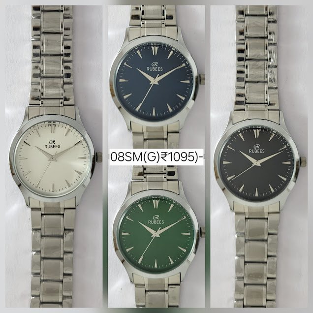 RUBEES 08SM(G) Gents Silver Metal Strap Wrist Watch 1 RUBEES 08SM(G) Gents Silver Metal Strap Wrist Watch