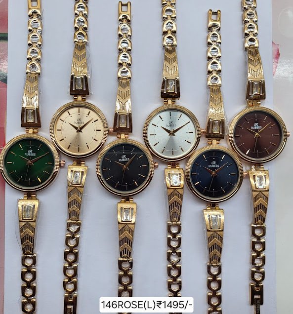 RUBEES 146ROSE(L) Ladies Gold Chain Strap Wrist Watch 1 RUBEES 146ROSE(L) Ladies Gold Chain Strap Wrist Watch