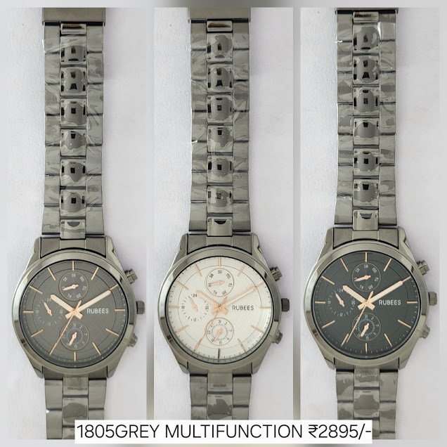 RUBEES 1805GREY MULTIFUNCTION(G) Gents Metal Strap Wrist Watch 1 RUBEES 1805GREY MULTIFUNCTION(G) Gents Metal Strap Wrist Watch