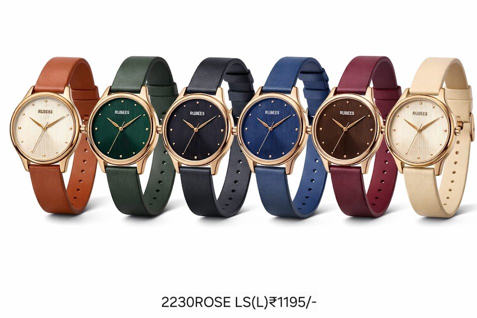 RUBEES 2230ROSE LS(L) Ladies Leather Strap Wrist Watch 1 RUBEES 2230ROSE LS(L) Ladies Leather Strap Wrist Watch