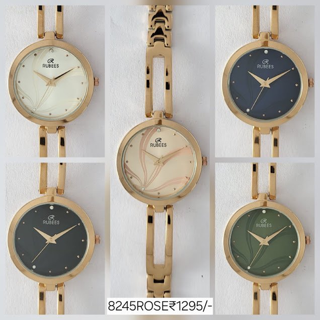 RUBEES 8245ROSE Ladies Gold Chain Strap Analog Wrist Watch 1 RUBEES 8245ROSE Ladies Gold Chain Strap Wrist Watch