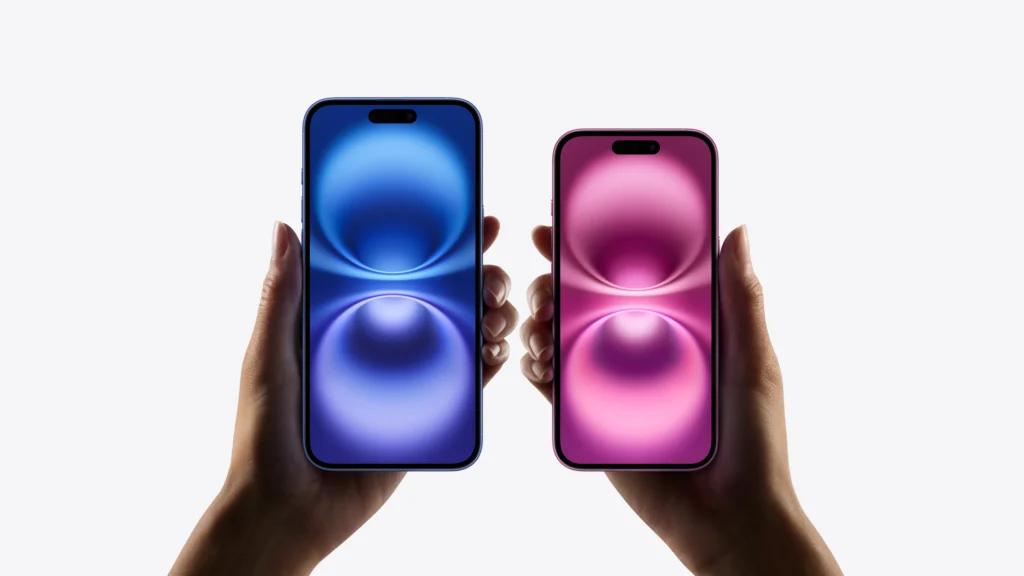 📱 iPhone 16 vs iPhone 17 – Complete Comparison of All Variants & Buying Guide (2026) 4 Front view comparison of Apple iPhone 16 and iPhone 16 Plus